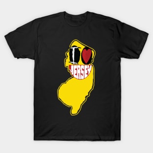 I Love New Jersey Smiling Happy Face T-Shirt